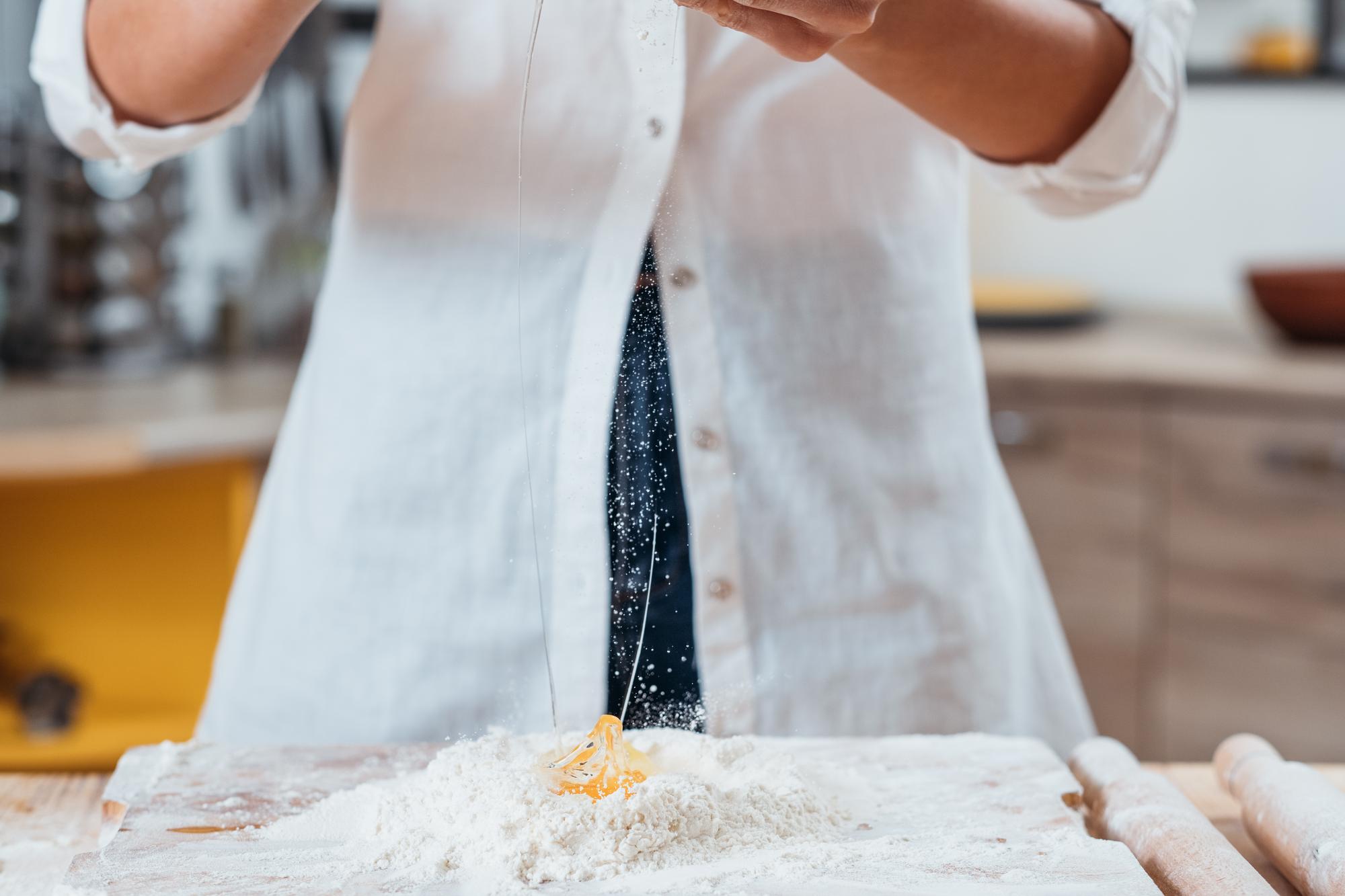 Hands-on pasta making in workshop